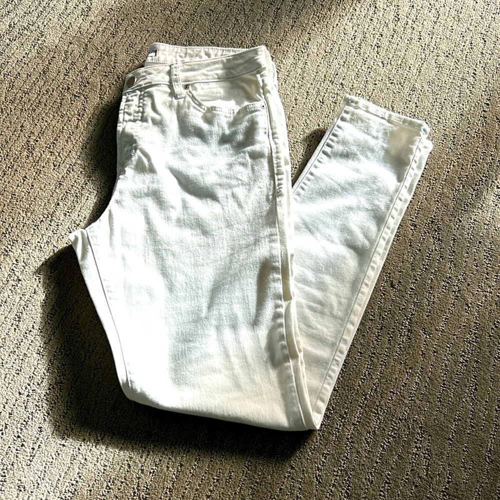 Dear John Brand Jeans Gisele style high waisted skinny jeans size 30 color white